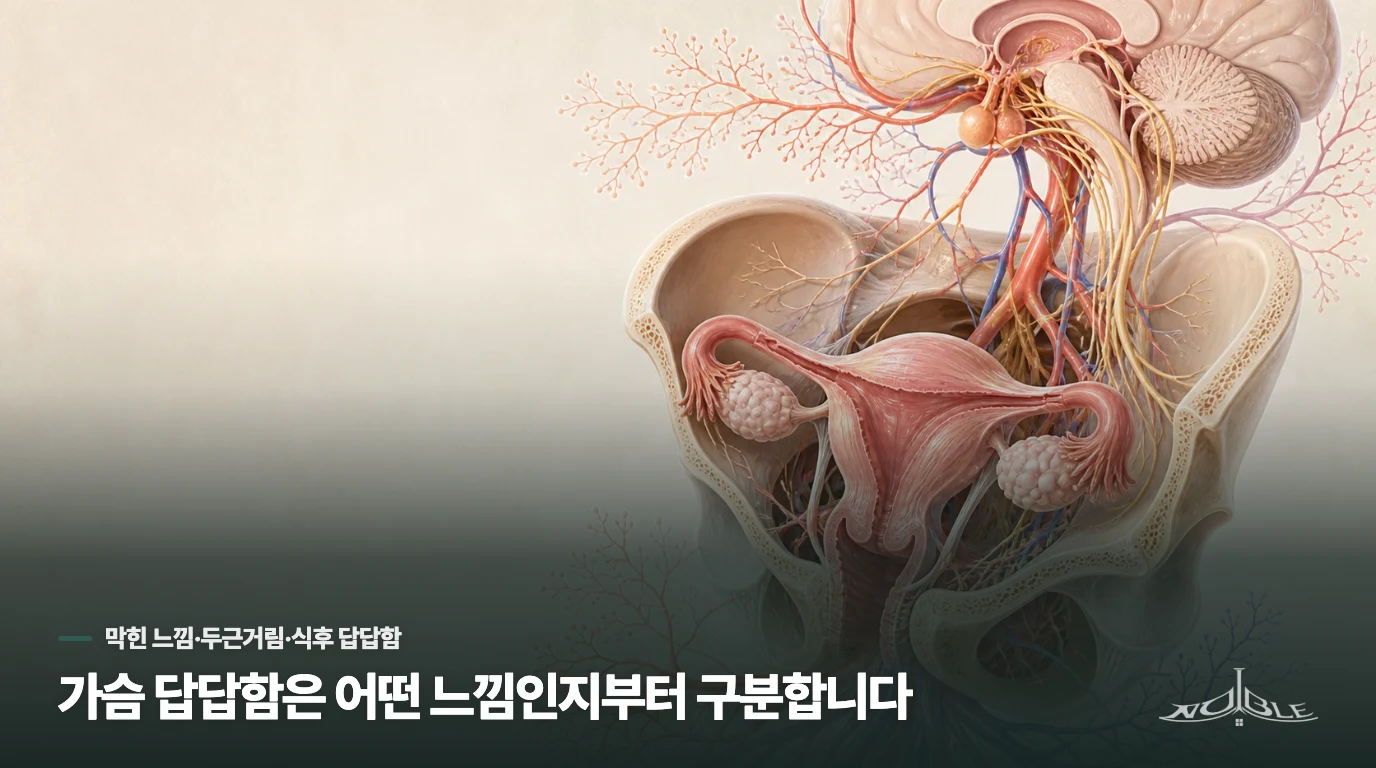 가슴 답답함은 어떤 느낌인지부터 구분합니다